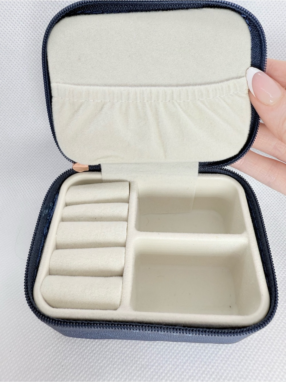 Travel Jewelry Case for Men - Navy Blue